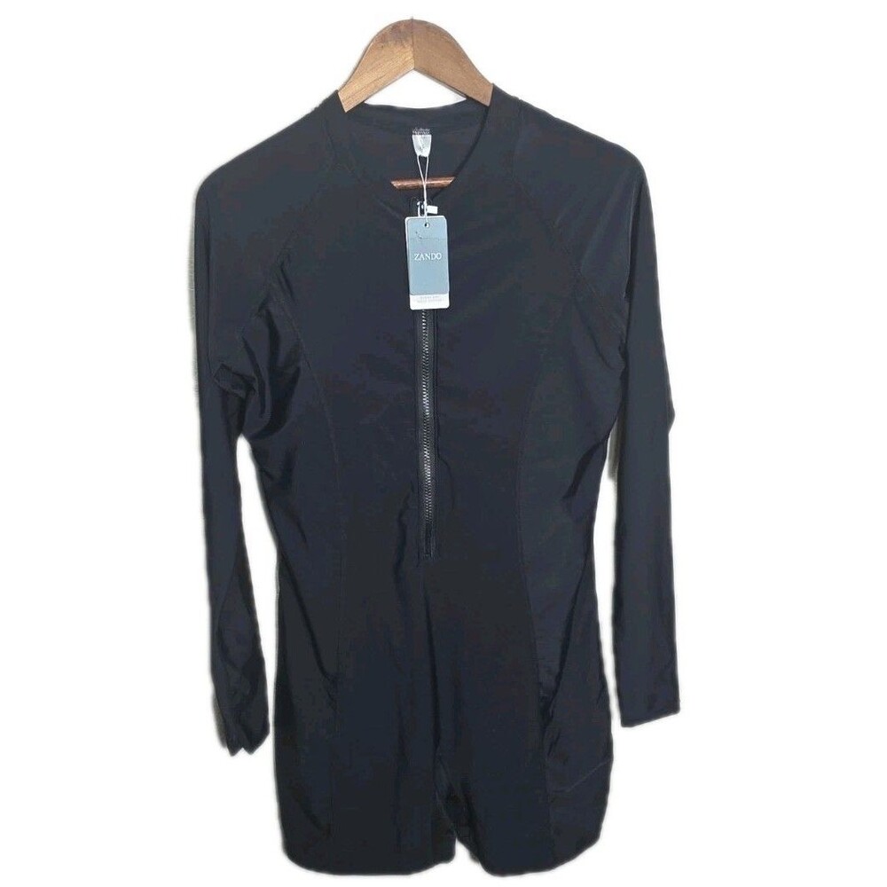 1 Piece Size XXL Swimsuit  UPF 50 Rash Guard Long Sleeve Boyleg Bathing Suit
